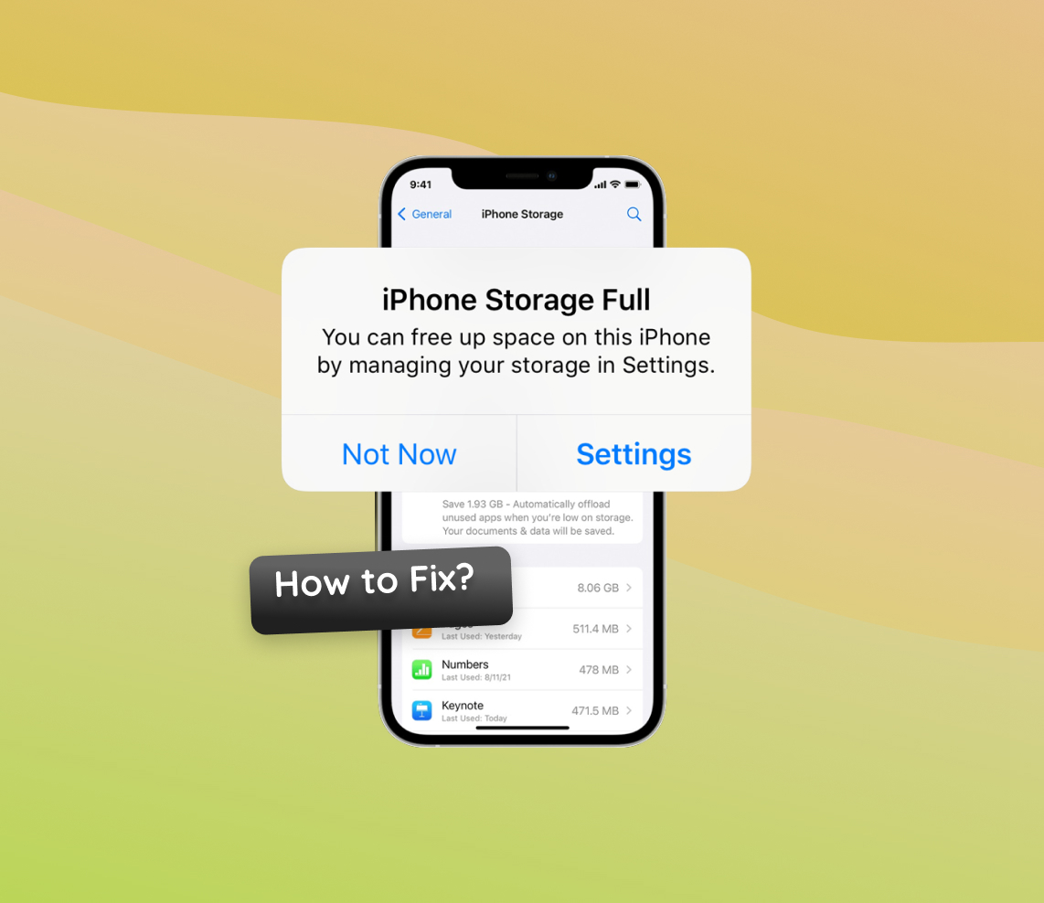 storage almost full on iphone