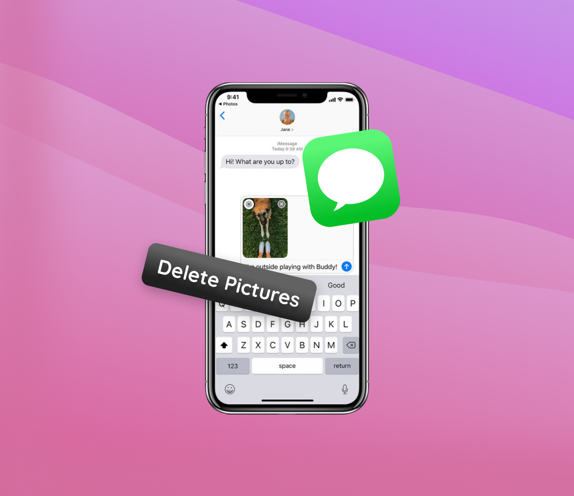 delete pictures from text messages on iphone