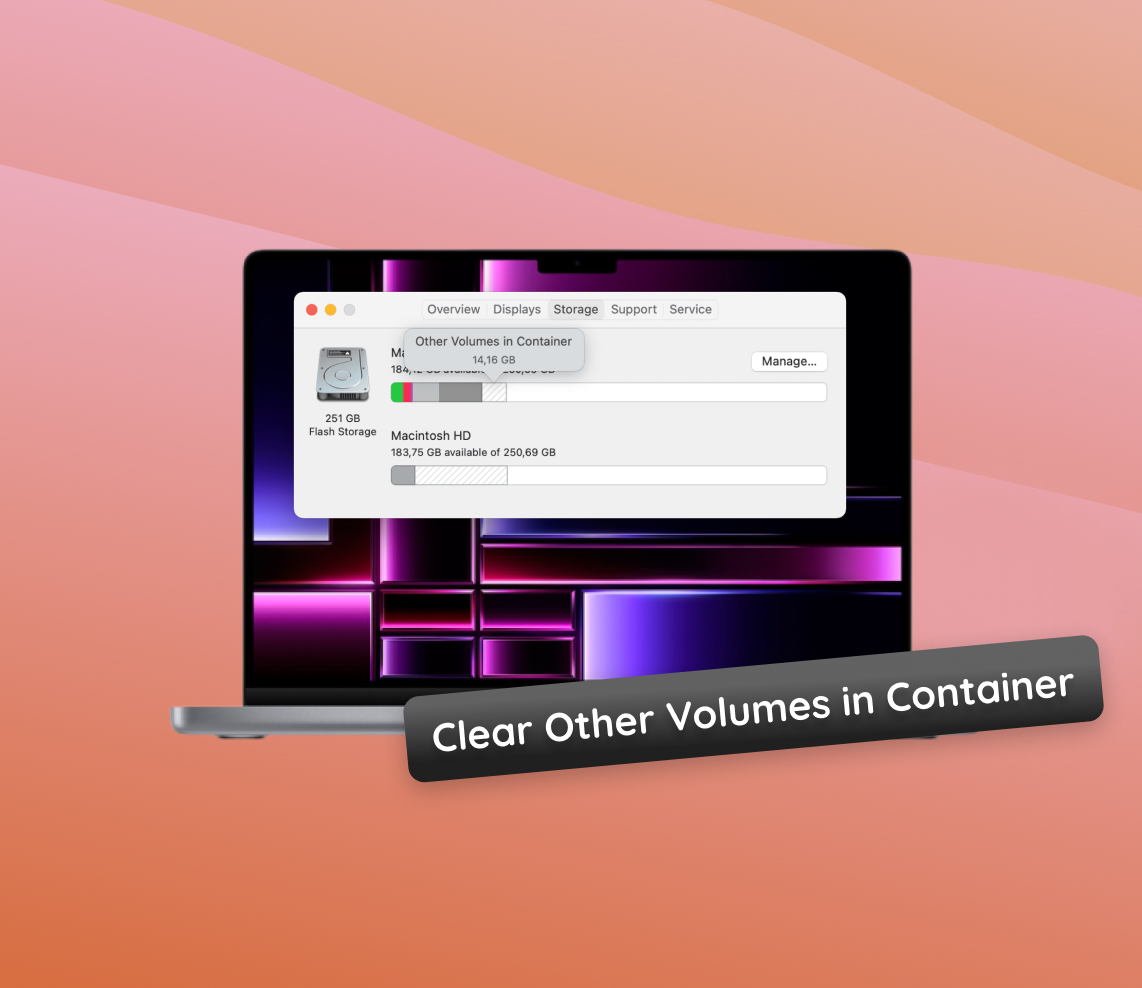 clear other volumes on mac